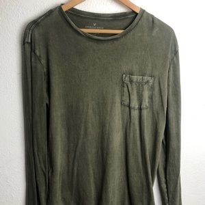 Vintage Green Longsleeve Layering Shirt